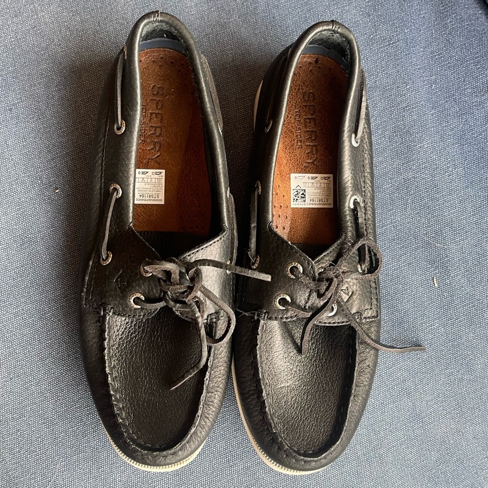 Sperry Top-sider- Black Leather Size 7.5